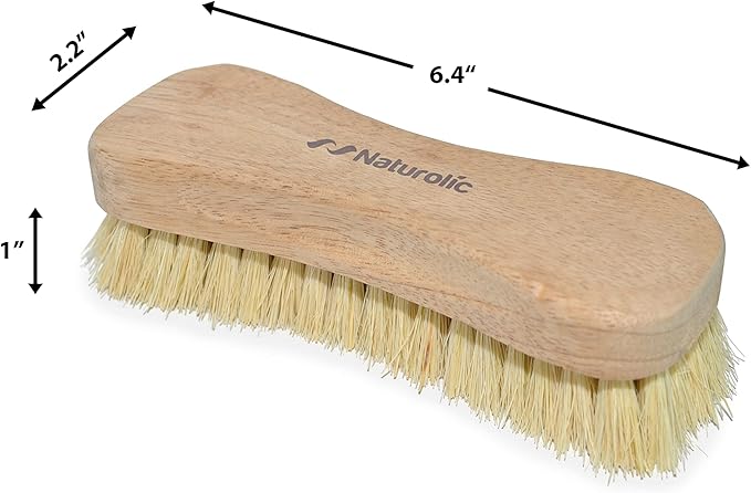 All-Natural Wooden Scrub Brush Set | Wooden Handle | Tampico and Palmyra