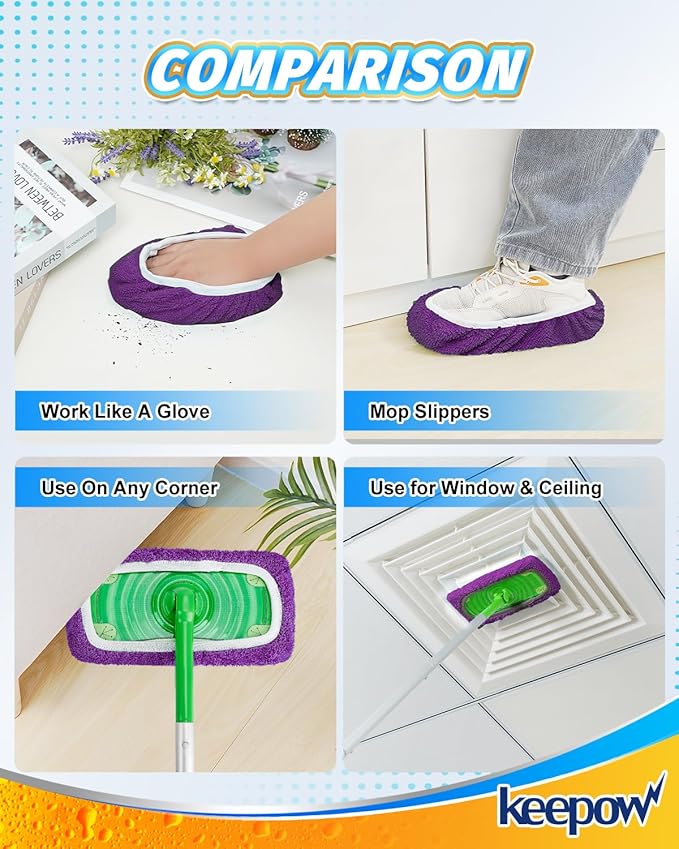 KEEPOW Reusable Mop Pads Compatible