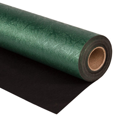 WRAPAHOLIC Green Wrapping Paper Roll - Mini Roll - 17 Inch x 16.5 Feet - Reversible Green and Black for Christmas, Birthday, Wedding, Baby Shower