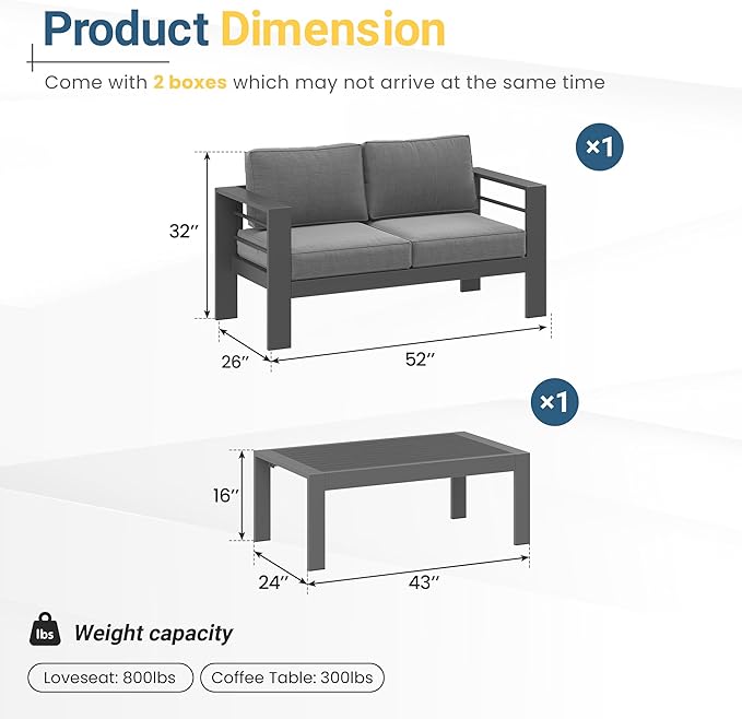 Wisteria Lane Metal Patio Furniture Set