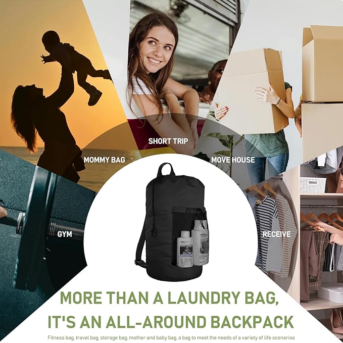 Laundry Bag Backpack, Large Travel Laundry Bags