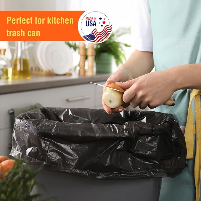 Delxo 30-33 Gallon Trash Bags, Durable & Puncture-Resistant Plastic Bolsas para
