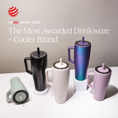 BrüMate Era 30 oz Tumbler with Handle and Straw | 100% Leakproof Insulated Water Bottle Tumbler with Lid and Flexible SoftSip Straw | Made of Stainless Steel | Cup Holder Friendly | 30oz (Lilac Dusk)