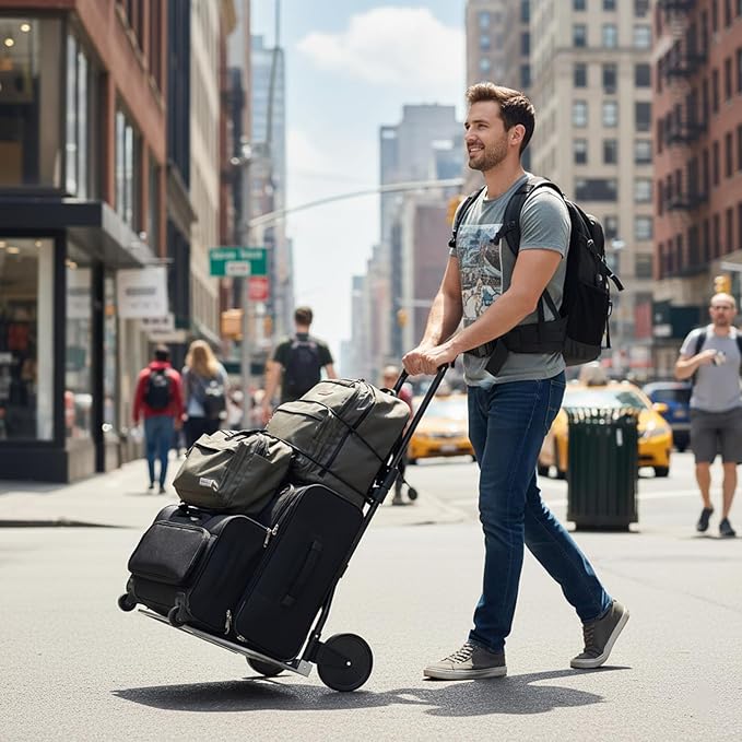 Leeyoung Folding Hand Truck and Dolly, 264 Lb Capacity Heavy-Duty Luggage