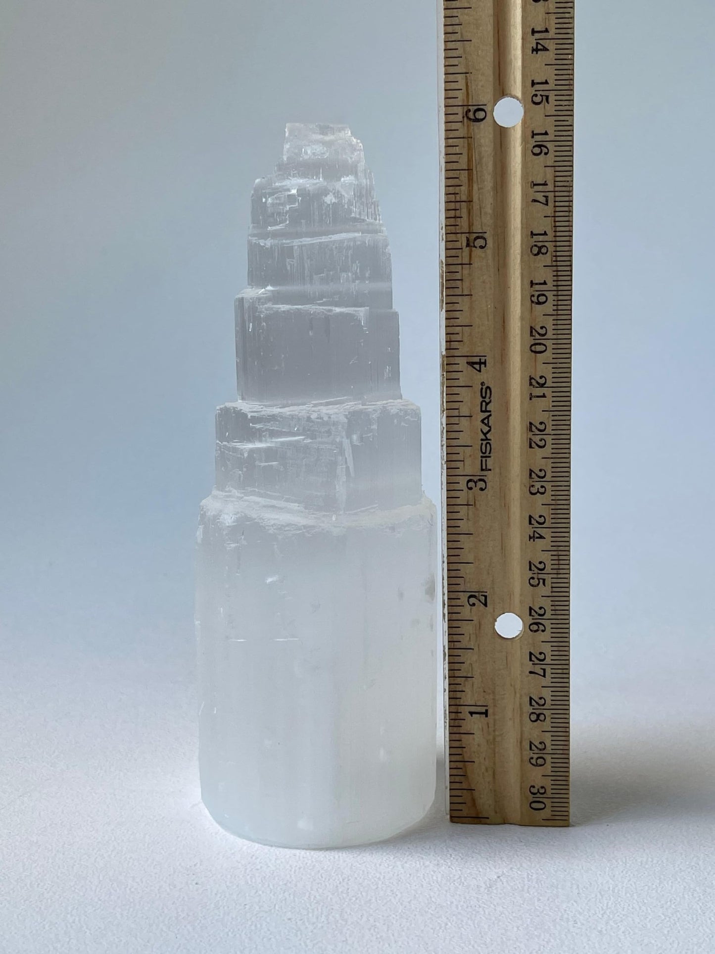 GAF TREASURES Large Selenite Skyscraper Tower 6" Tall, Selenite Skyscraper, Selenite Point, Gypsum Crystal, Healing Crystals (6")