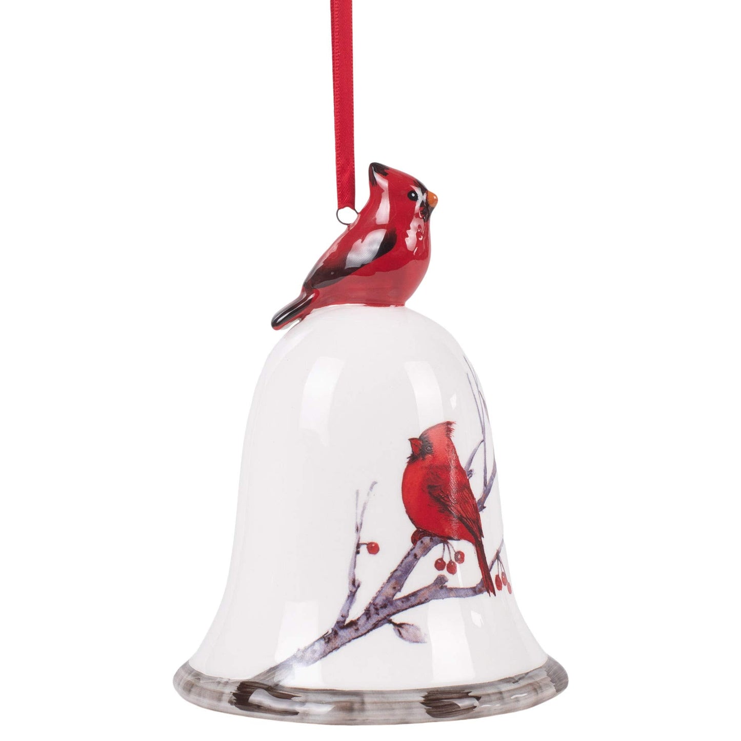 Regency International 6" Dolomite Cardinal Bell Ornament