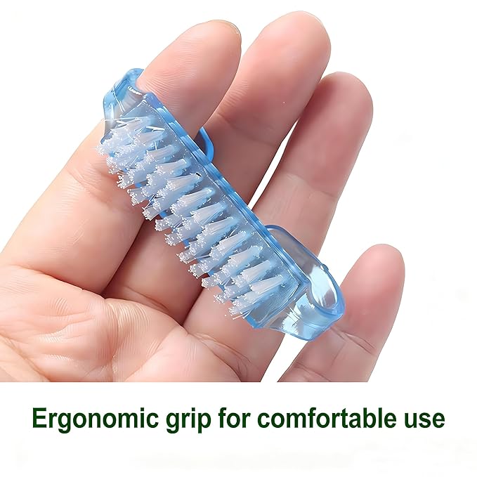 12-Pack Handle Grip Nail Brush, Fingernail Scrub Cleaning Brushes