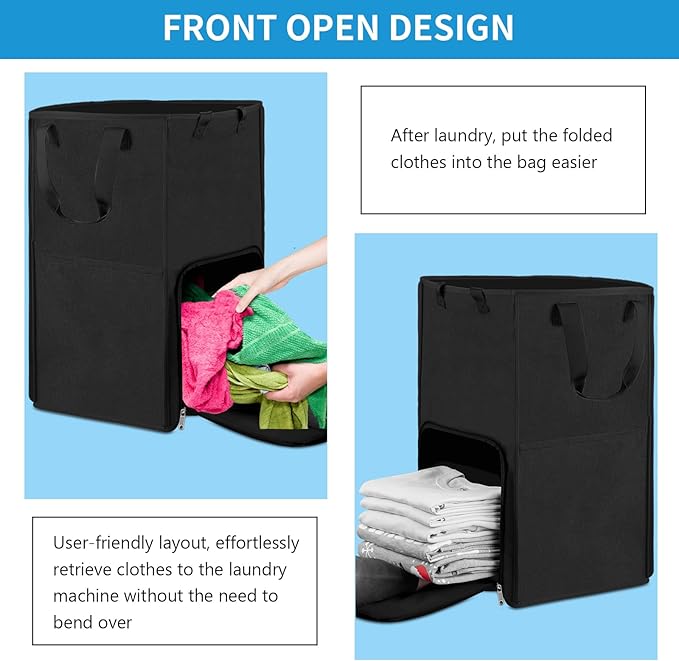 Laundry Backpack Bag, Bukere Extra Large 2 in 1 Laundry Hamper Basket