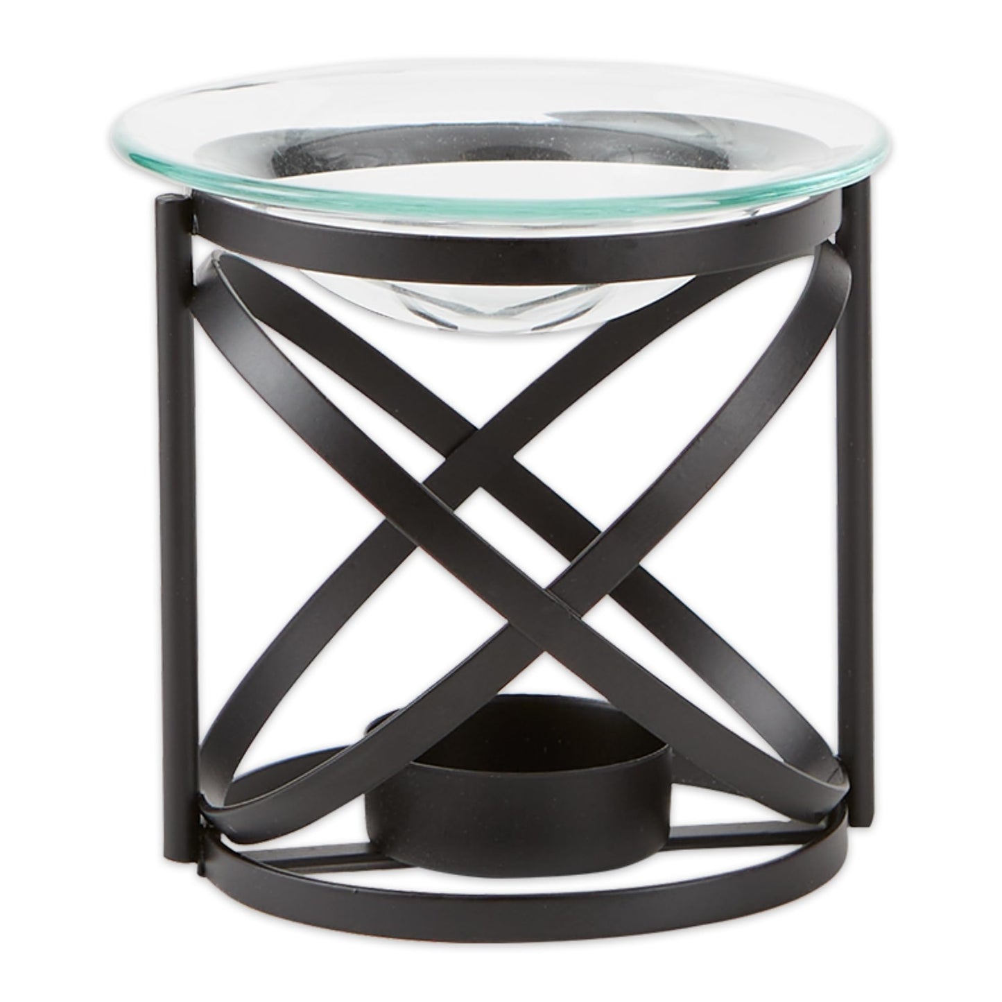 Zingz & Thingz Art Deco Collection Structural Metal Oil Warmer, Orbital, 3.625x3.625x3.625
