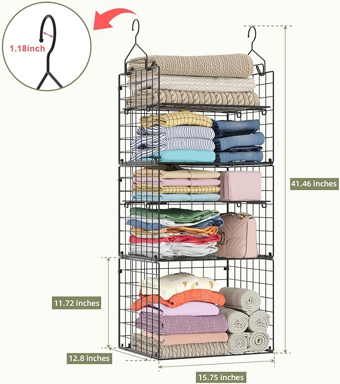 X-cosrack Closet Hanging Organizer Shelves
