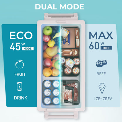 EUHOMY 12 Volt Refrigerator, 38QT(35L) Electric Cooler, 12V Fridge APP Control, 12V Cooler -4℉~68℉, Portable Freezer 12/24V DC 100-240V AC for Camping, Travel, Truck, Home