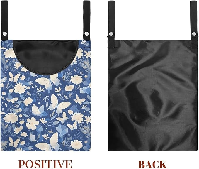 3 Pcs Butterfly and Floral Clothespin Bag