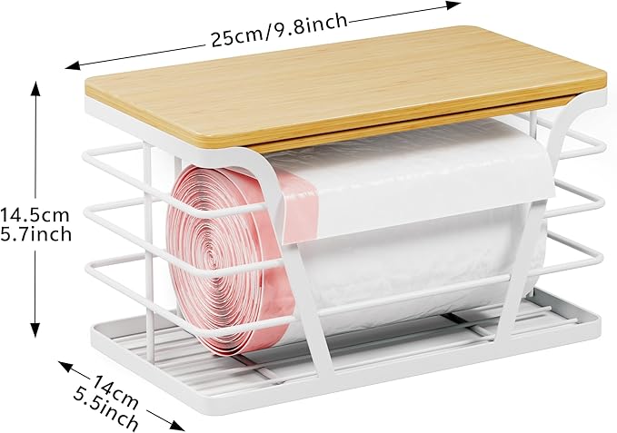Small Grocery Bag Holder, Trash Bag Dispenser