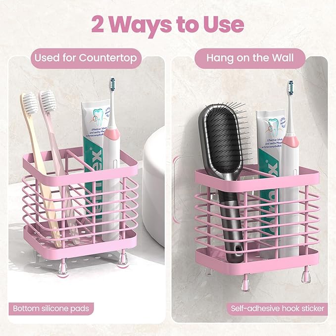 Luxspire Toothbrush Holders for Bathroom, Stainless Steel Electric Toothbrush