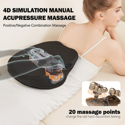 UEKUEK Rechargeable Back and Neck Massager with Heat,U6 New Upgrade Back Massager for Pain Relief Deep Tissue,4D Massage Heads,20 Massage Contacts for Neck,Shoulder,Legs,Foot,Gifts for Women Men