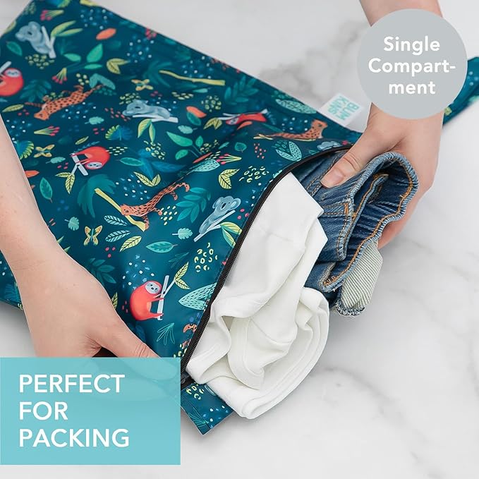 Bumkins Waterproof Wet Bag for Baby, Swim Suit, Cloth Diapers, Pump Parts