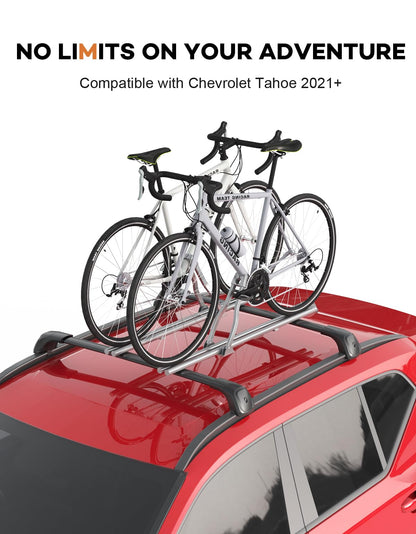 Wonderdriver Heavy Duty 350lb Roof Rack Cross Bars Compatible with Chevy Suburban & Tahoe 2021 2022 2023 2024 2025 2026 GMC Yukon XL, Cadillac Escalade ESV Lockable Aluminum Crossbar Carrier Luggage