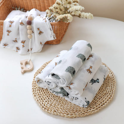 GLLQUEN BABY Muslin Squares Cloth for Baby, 6pack 70cm x 70cm Cotton Burp Cloths for Newborn, Absorbent & Breathable and Ideal to Clean, Wipe & Cover Newborns