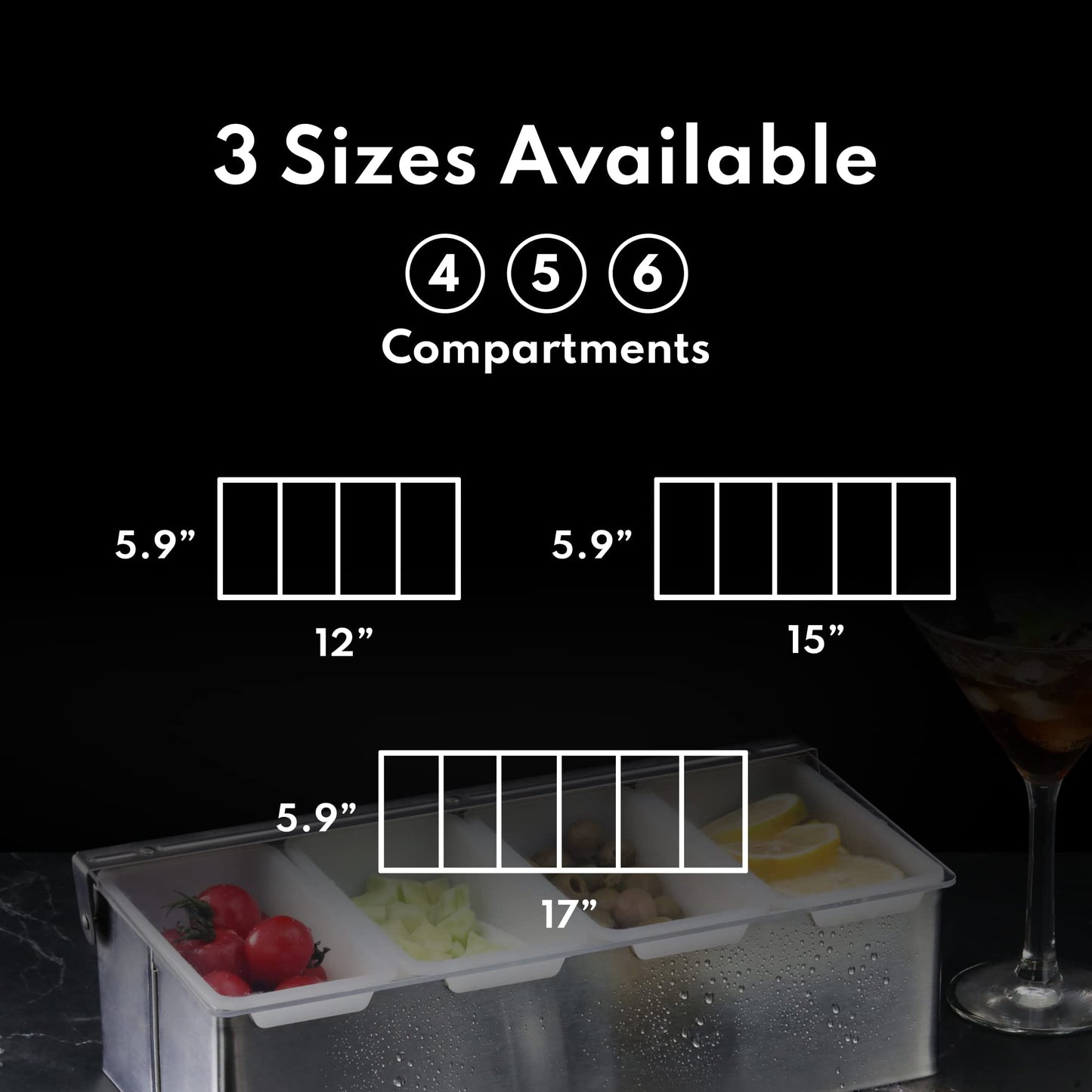 New Star Foodservice 48025 Stainless Steel Condiment Dispenser with 4 Compartments (NO ICE Tray Included)