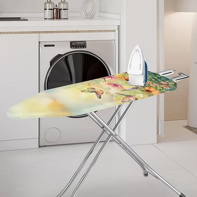 Butterfly Floral Ironing Board Cover, Resist Scorching and Staining, 15x54