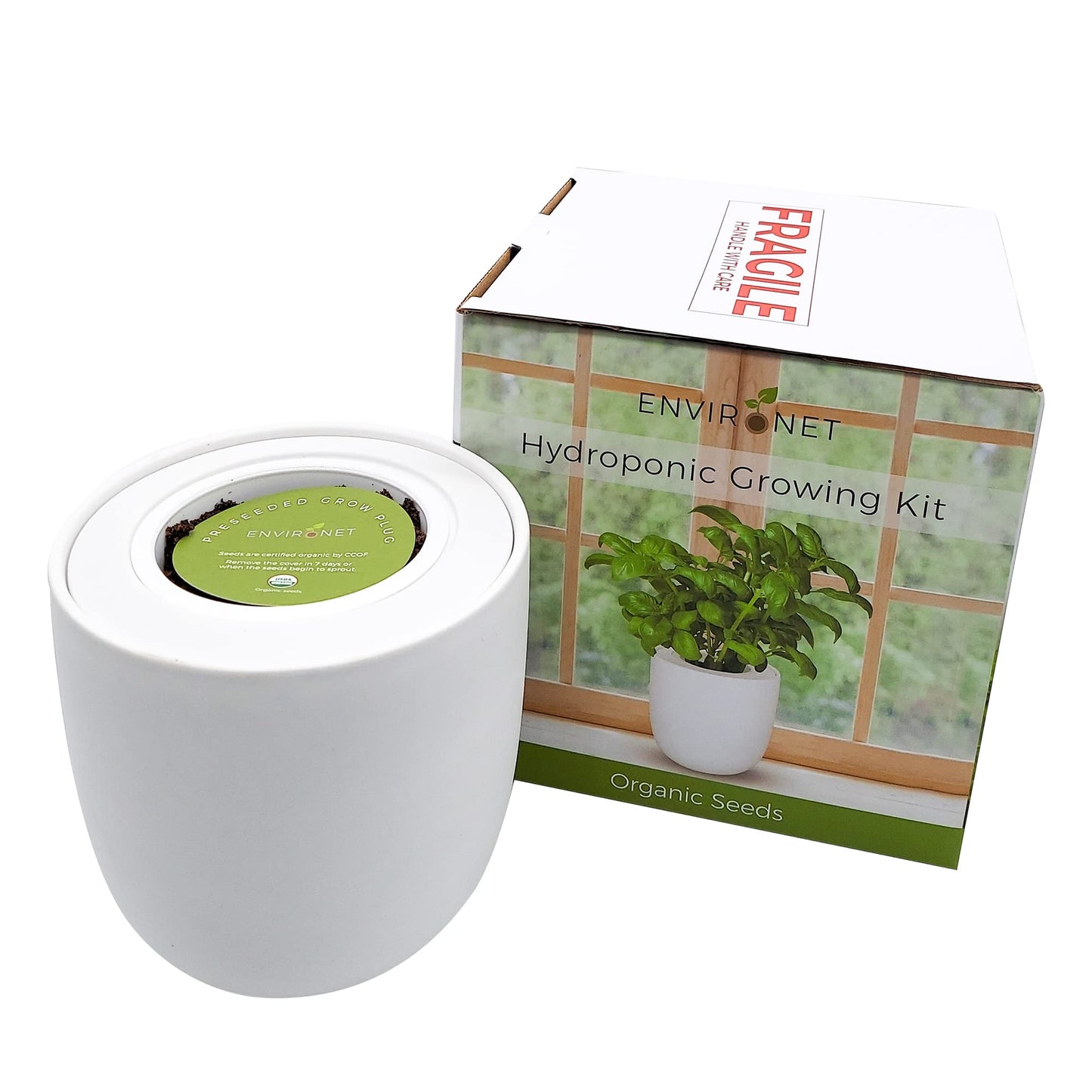 Environet Hydroponic Herb Growing Kit, Self-Watering Kitchen Herb Garden Starter Kit with Organic Seeds (Lavender)
