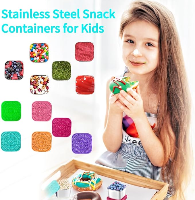 6Pack 6oz Stainless Steel Snack Containers
