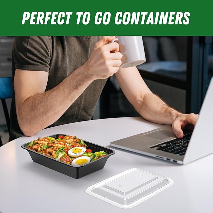 50 Pack 32 oz Meal Prep Containers Reusable