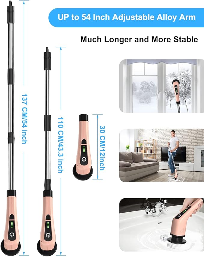 Leebein Electric Spin Scrubber, Cordless Powerful Scrub Brush