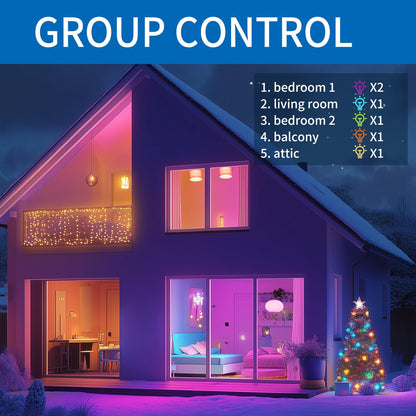 ANWIO E14 Smart Bulb,Alexa Light Bulbs,RGB Colour Changing Bulbs,Smart Life App Control,Bluetooth & WiFi Bulb,470LM, 5W Replace 40 Watt,Works with Alexa, Echo,Google Assistant (4 Pack)