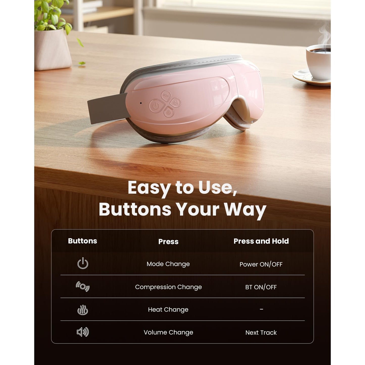 BOB AND BRAD Eye Massager FSA Eligible/HSA Eligible, EyeOasis 2 Heated Eye Mask for Migraines with Music, Smart Migraine Massager Reduce Dry Eyes Improve Sleep, Birthday Gifts for Women Men Mom Dad