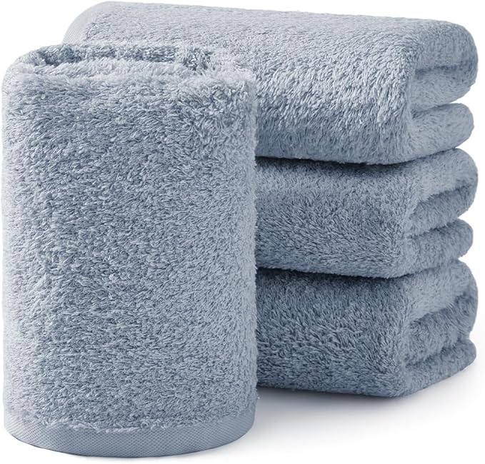 REDKISS 4-Pack Luxury Hand Towels, 16x32 Inch 450 GSM 100% Cotton, Super Soft