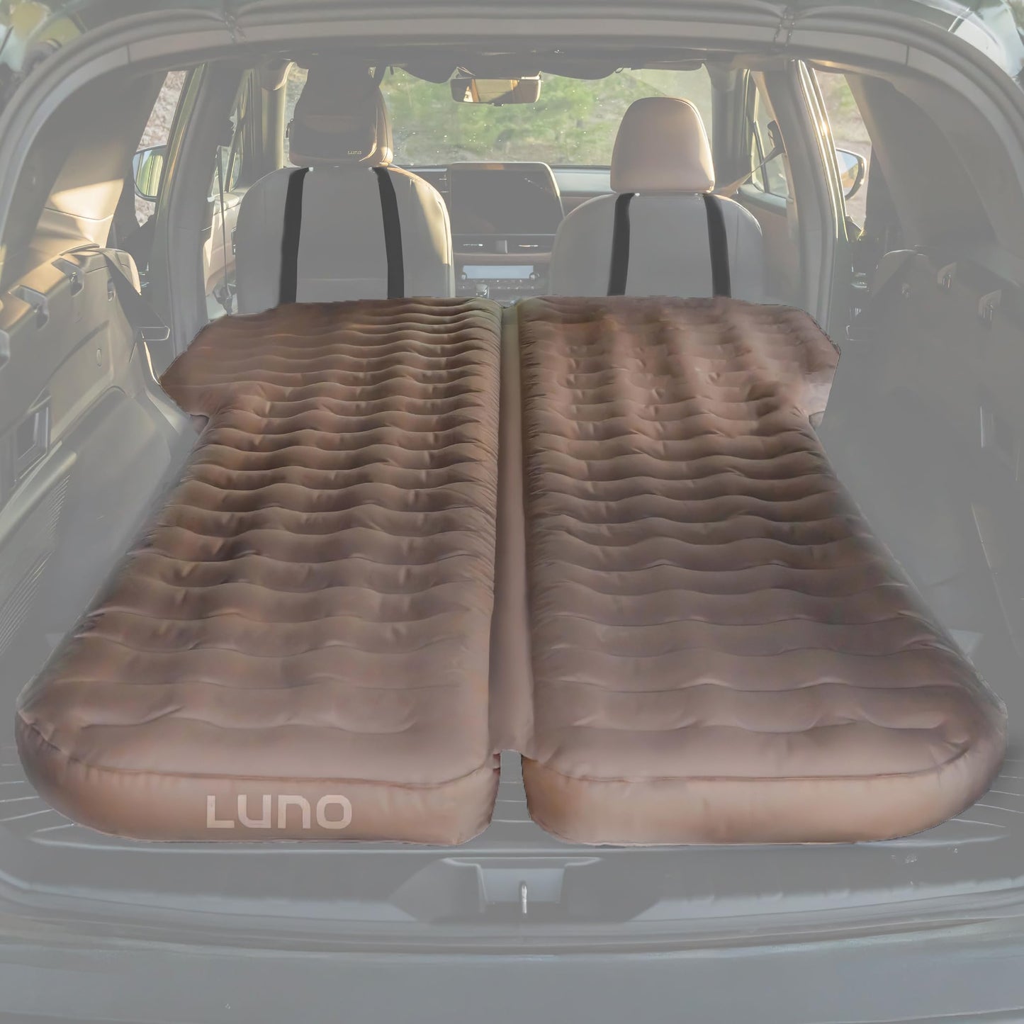 Luno AIR Base Mattress for Jeep Cherokee (2014+) – SUV Air Mattress for Car Camping with 12V Electric Pump, Durable 200D Oxford Fabric, Two Head Support Straps & Repair Patch – Car Camping Mattresses