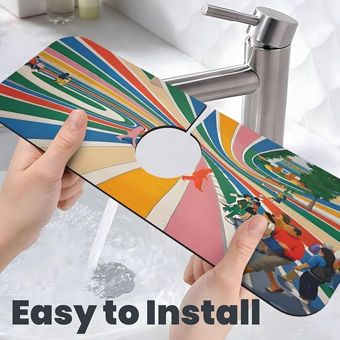 Beatles Come Together Abbey Road Kitchen sink faucet pad, strong water
