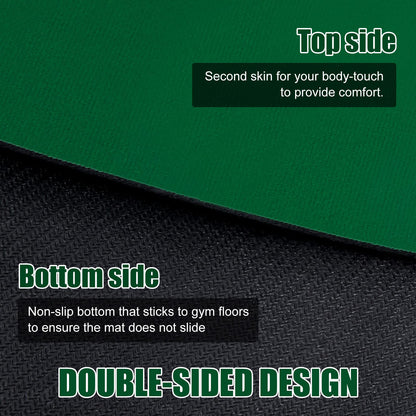 Woanger 12 x 2.5 Ft Long Jump Mat Sports Broad Jump Measurement Mat Hash Marks Carpeted Non Slip for Gym School Home Flooring Exercise Workout Training (Green)