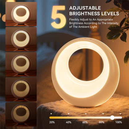 Auxmir LED Night Light Bedside Lamp Touch and Remote Control Dimmable Tabletop 13 RGB Colors Changing 5 Brightness Adjustable Rechargeable Portable Lamp for Baby Kids Nursery Bedroom Bathroom Camping