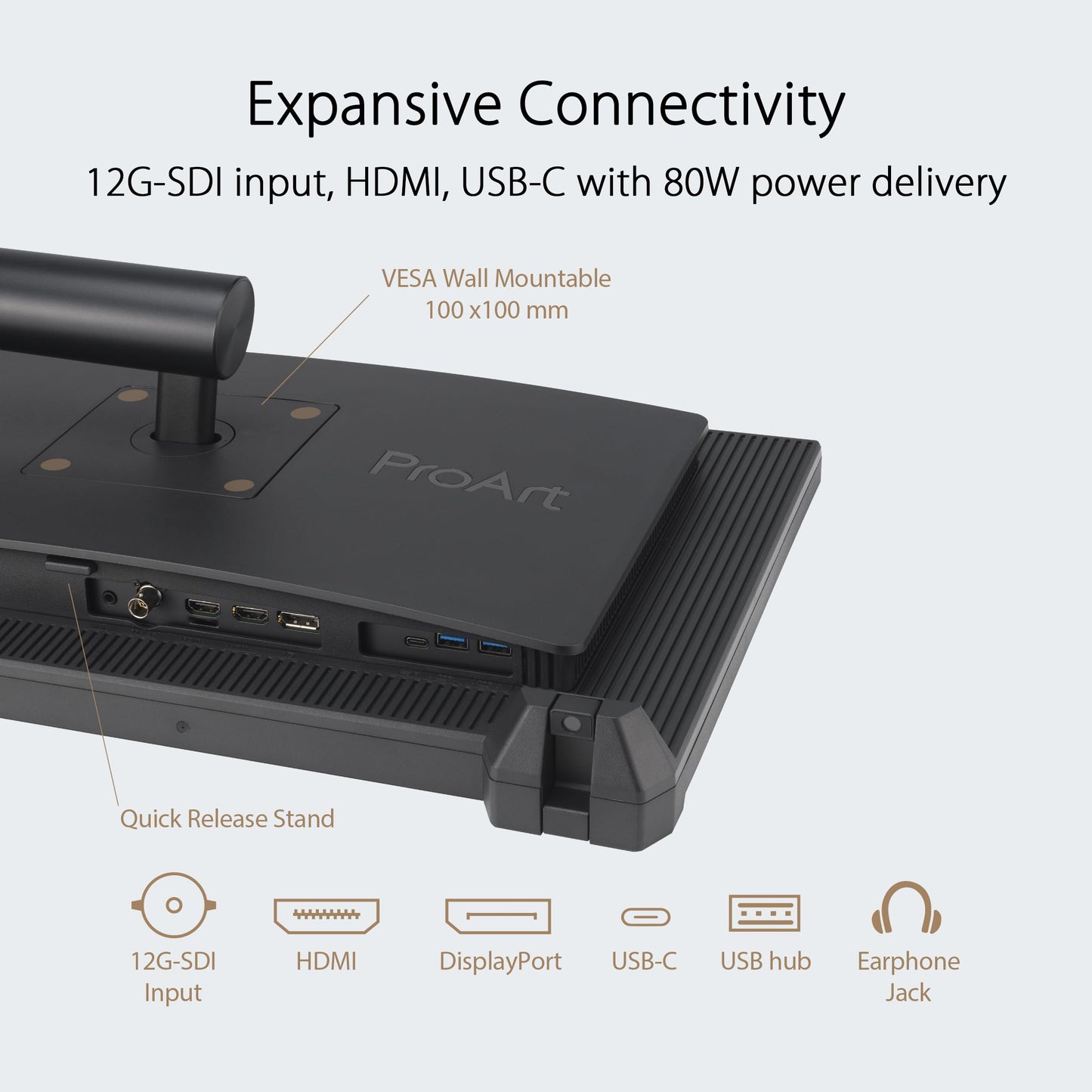 ASUS ProArt Display 14” 1080P Portable Touchscreen Monitor (PA148CTV) - Full HD, IPS, 100% sRGB/Rec.709, Color Accuracy ΔE < 2, Calman Verified, USB-C Power Delivery, Micro HDMI, Tripod Socket,Black