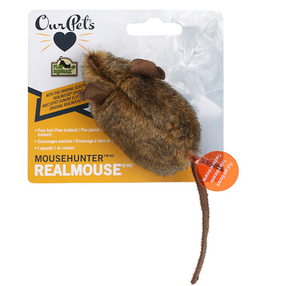 OurPets Play-N-Squeak Mouse Hunter Cat Toys (Interactive Cat Toy & Catnip Toy with Real Mouse Electronic Sound) Perfect Toys for Indoor Cats with Catnip