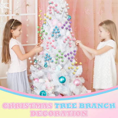 Daifunli 12 Pcs Pastel Christmas Decorations 12 Inch Candy Cane Christmas Tree Picks Macaron Lollipop Picks Candy Ornaments for Xmas Tree Topper Vase Filler Wreath DIY Crafts Home Decor Gifts