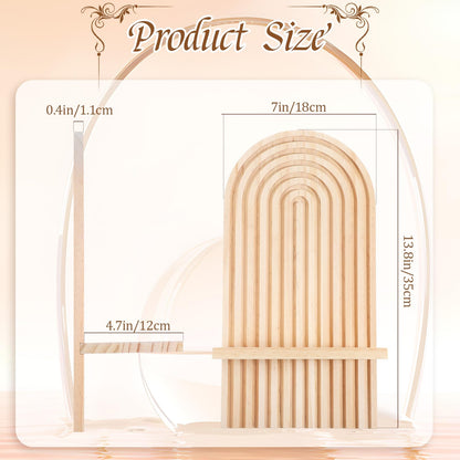 HANLANXUE Boho Wall Decor Set of 2 - Natural Modern Minimalist Mid Century Wall Candle Holder for Living Room Bedroom- Wood Bohemian Decor for Bathroom Nursery Bedroom