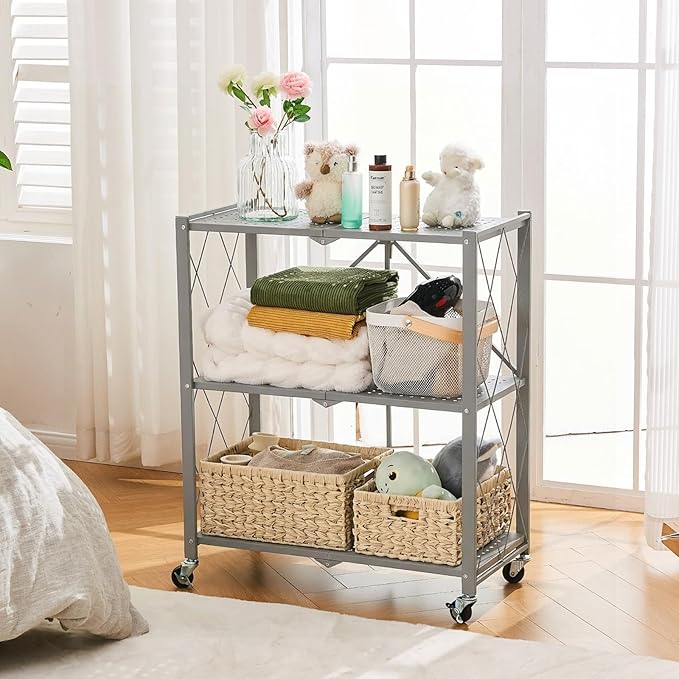 BRIAN & DANY 3-Tier Foldable Storage Shelves