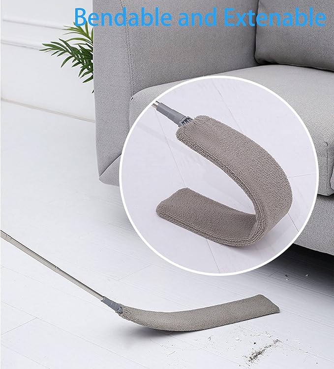 Upgraded Under Appliance Cleaning Gadgets, Microfiber Gap Duster, Skinny Flat