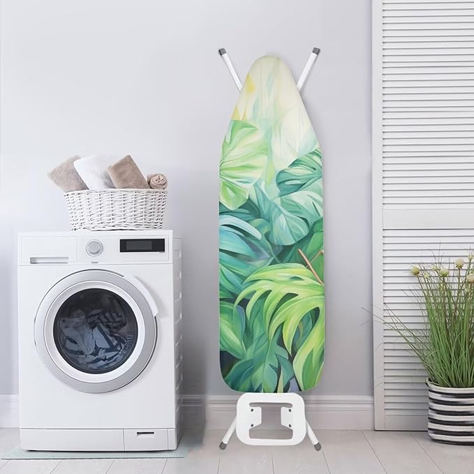 Tropical Palm Tree Leaves Ironing Board Cover and Pad 15 x 54 Heavy Duty Iron