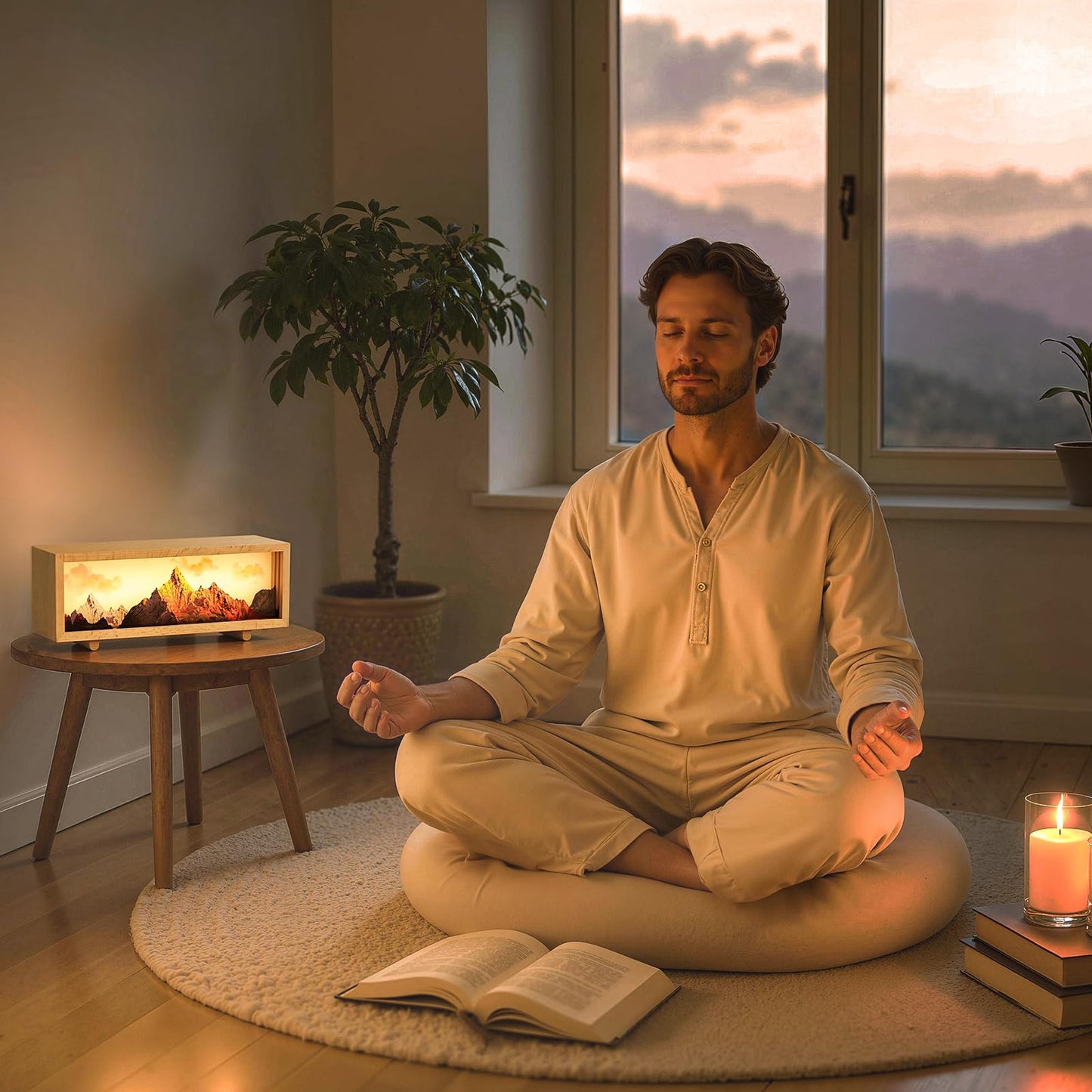 JOHOUSE Mountain Lamp- Unique Night Lamp for Bedroom, Unique Choice for Home Decor