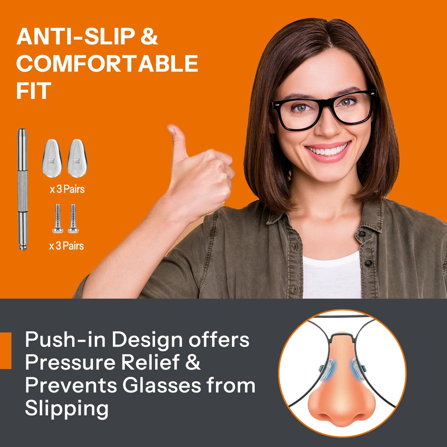 Glasses Cleaner,8 in 1 Glasses Cleaning Kit with 24H Anti Fog Eyeglass Cleaner Spray| Portable Glasses Cleaner Tool|Eye Glass Clean Cloths, Glasses Anti Slip with Soft Eyeglass Nose Pads & Ear Grip