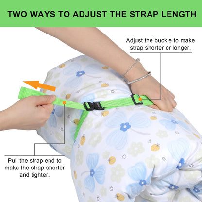 Vividwise Utility Straps with Metal Quick Release Buckle, Adjustable Nylon Belt Backpack Accessories Sleeping Bag Strap for Hiking, Travel, Outdoor Sports (Green-Metal Buckle, 1" W-48 L)