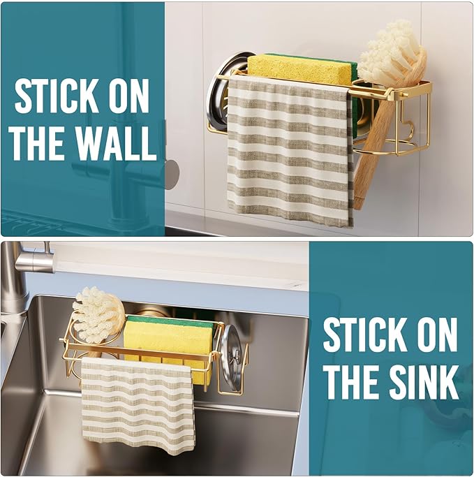TAILI 4-in-1 Sponge Holder for Kitchen Sink