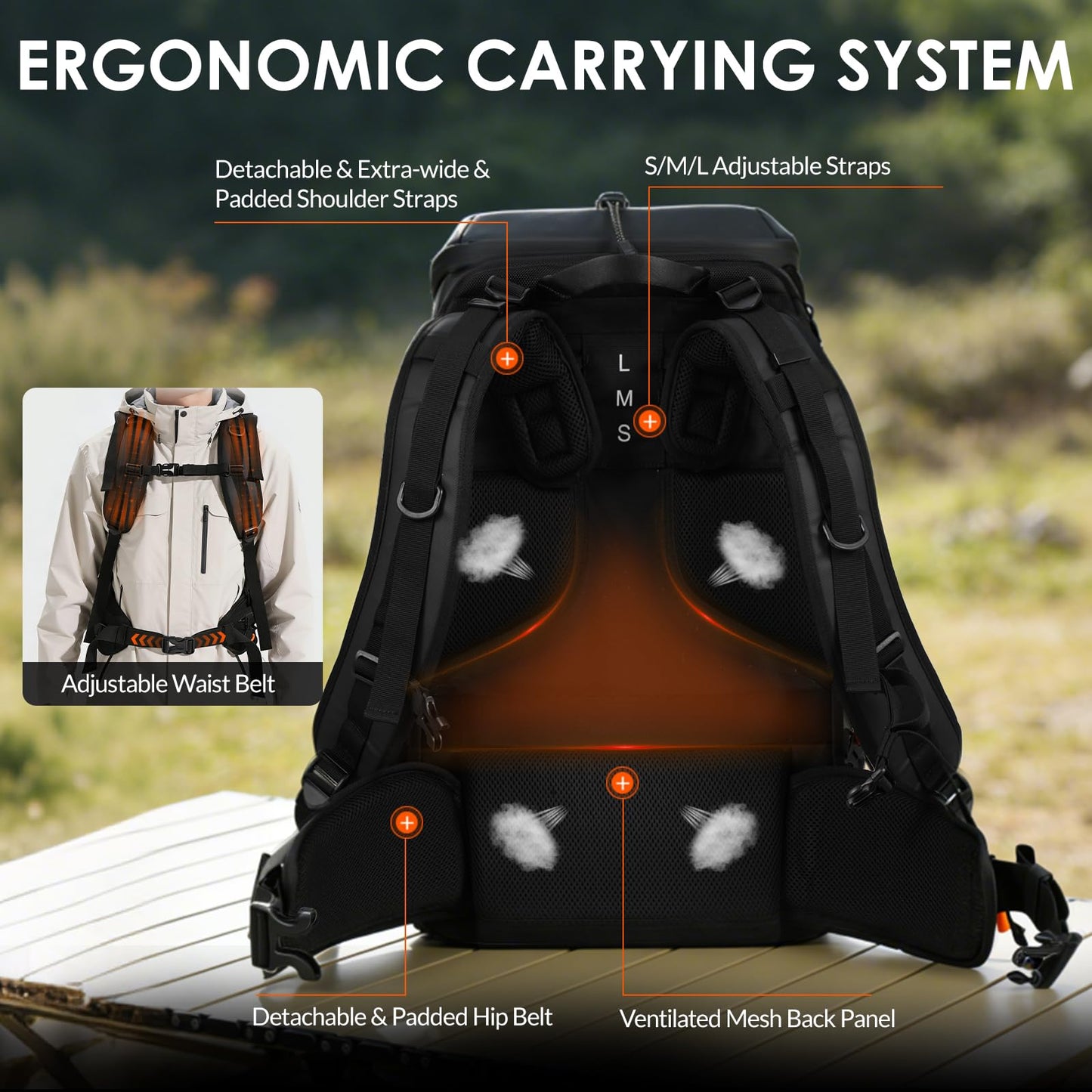 TARION FPV Drone Backpack 30L - Extra Large Camera Bag with 17in Laptop Compartment Waterproof Rain Cover - External Mounts for 7 Drones - FlightPro