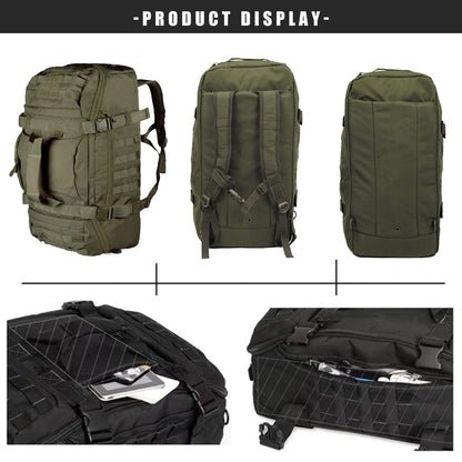 Miramrax Travel Duffle Bag Backpack for Men - Large Tactical Bags Weekender Gym Bag for Overnight Traveling Military Workout Deployment Sports (Green, 25L)