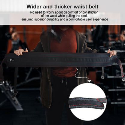 Sled Pulling Belt for Pulling Backwards: Adjustable Sled Belts for Resistance Training Strength Training & Agility Training with 2 Sled Pulling Straps & 4 Hooks