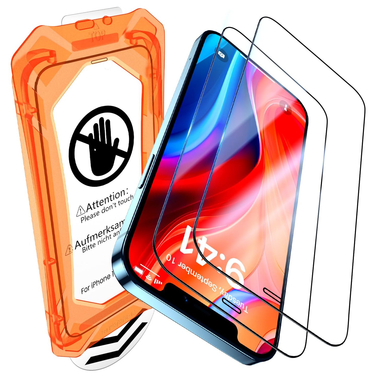 UniqueMe for iPhone 16 Pro Screen Protector - [Military Grade Shatterproof & 9H+ Hardness] Screen Protector 16 Pro Tempered Glass Full Coverage Protection, Easy Installation, 2 Packs